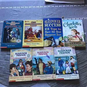 Lot of 7 Vintage Popular Girl's Books--Babysitter Club, Sleepover Friends, etc.